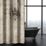 Κουρτίνα Μπάνιου 240×185 Αδιάβροχη Saint Clair Abstract Des 116 Natural