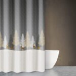 Χριστουγεννιάτικη Κουρτίνα Μπάνιου 180×200 Saint Clair Des 416 Natural