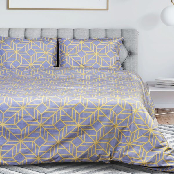 Σετ σεντόνια υπέρδιπλα Sharon Art 1961 240x260 Γκρι,Κίτρινο   Beauty Home