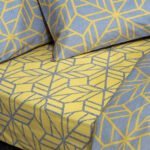 Σετ σεντόνια υπέρδιπλα Sharon Art 1961 240x260 Γκρι,Κίτρινο   Beauty Home - Image 2