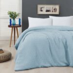 Πικέ υπέρδιπλη waffle Art 1990 L.blue  230x240 Γαλάζιο   Beauty Home
