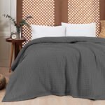 Πικέ μονή waffle Art 1990 Stone 170x240 Ανθρακίτης   Beauty Home