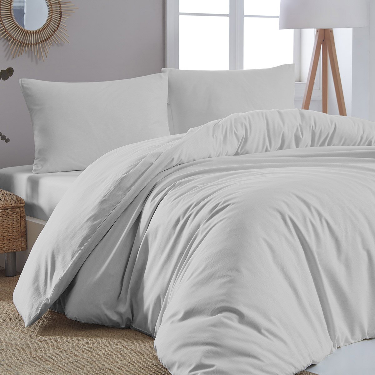 1999_Qgrey Πάπλωμα μονό μονόχρωμο Art 1999 160x240 Γκρι Beauty Home - Image 1