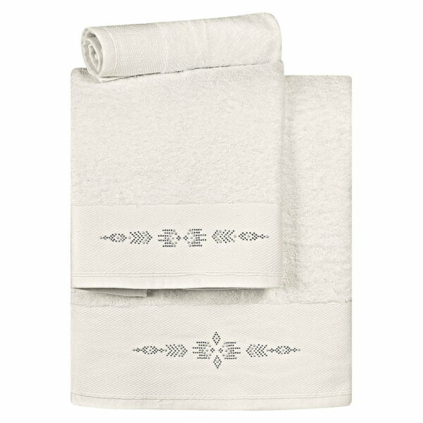 Σετ πετσέτες Art 3173  Σετ 3τμχ  Εκρού   Beauty Home