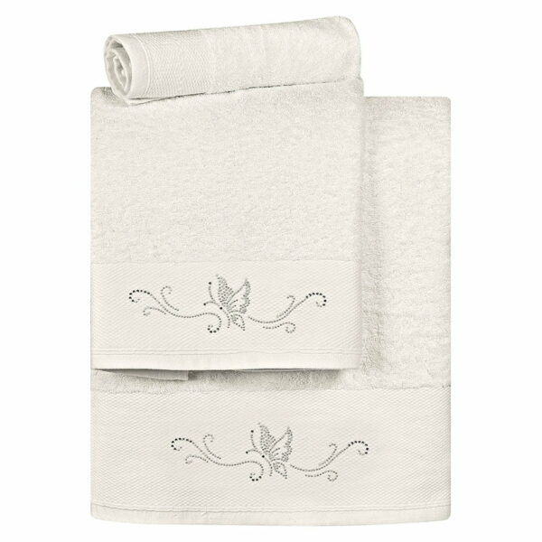 Σετ πετσέτες Art 3176  Σετ 3τμχ  Εκρού   Beauty Home