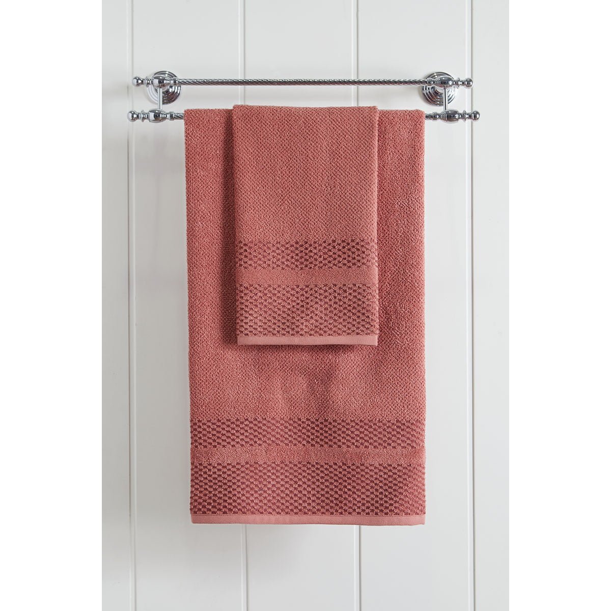 3228 Πετσέτα προσώπου Art 3228 50x90 Κόκκινο Beauty Home - Image 1