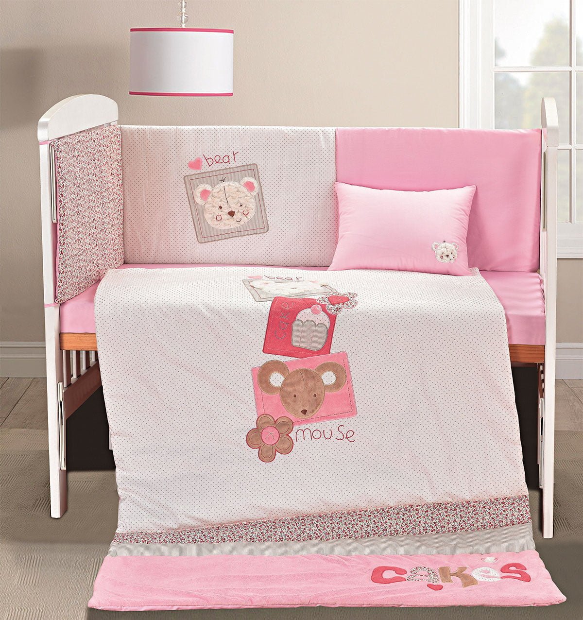 5104-Pure-thoughts Σετ προίκας Pure thoughts Art 5104 Σετ 4τμχ Λευκό,Ροζ Beauty Home - Image 1