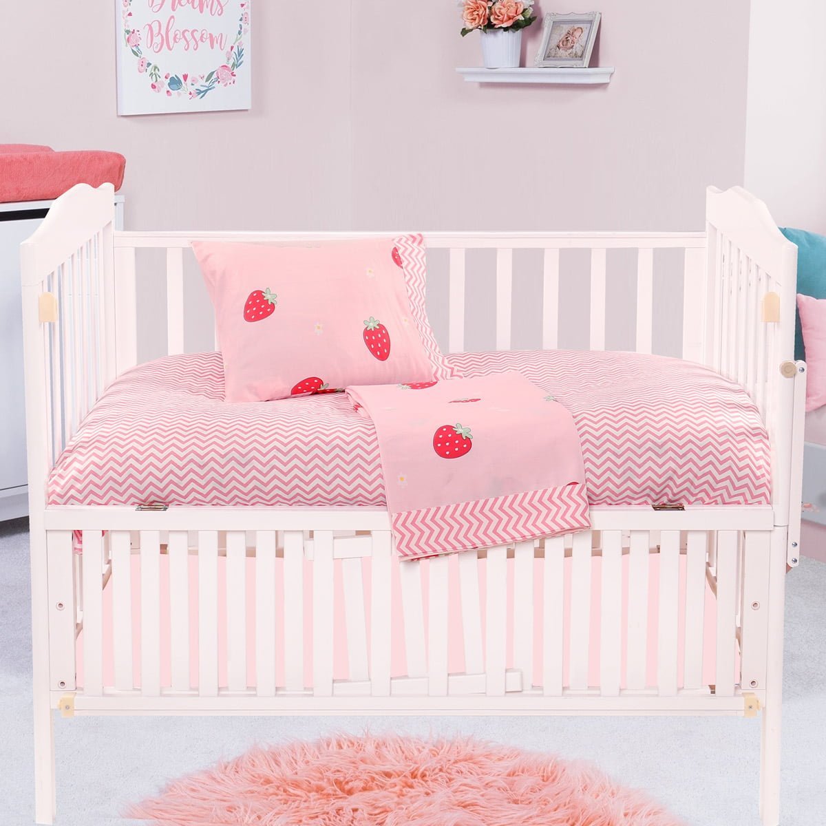 5180 Σετ σεντόνια βρεφικά Art 5180 120x160 Ροζ Beauty Home - Image 1