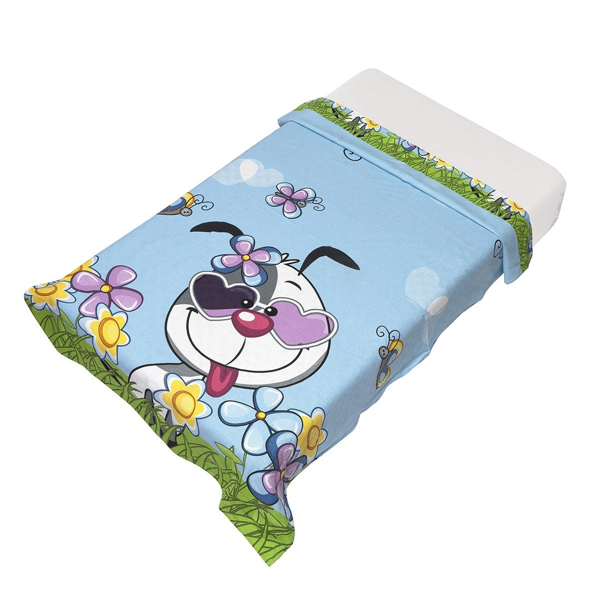 5261 Πικέ βρεφική Art 5261 95x145 Γαλάζιο Beauty Home - Image 1