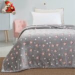 Κουβέρτα μονή φωσφορίζουσα Art 6129  160x220 Γκρι   Beauty Home - Image 2