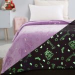 Κουβέρτα μονή φωσφορίζουσα Art 6146 160x220 Λιλά   Beauty Home