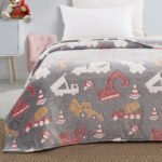 Κουβέρτα μονή φωσφορίζουσα Art 6147 160x220 Γκρι   Beauty Home - Image 2