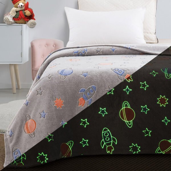 Κουβέρτα μονή φωσφορίζουσα Art 6149 160x220 Γκρι   Beauty Home