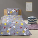 Σετ σεντόνια μονά φωσφοριζέ Scope Art 6175 170x240 Γκρι   Beauty Home - Image 3