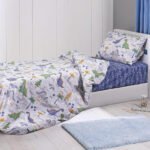 Σετ παπλωματοθήκη μονή Dino Art 6181 160x240 Γκρι,Μπλε   Beauty Home