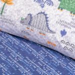 Σετ παπλωματοθήκη μονή Dino Art 6181 160x240 Γκρι,Μπλε   Beauty Home - Image 2