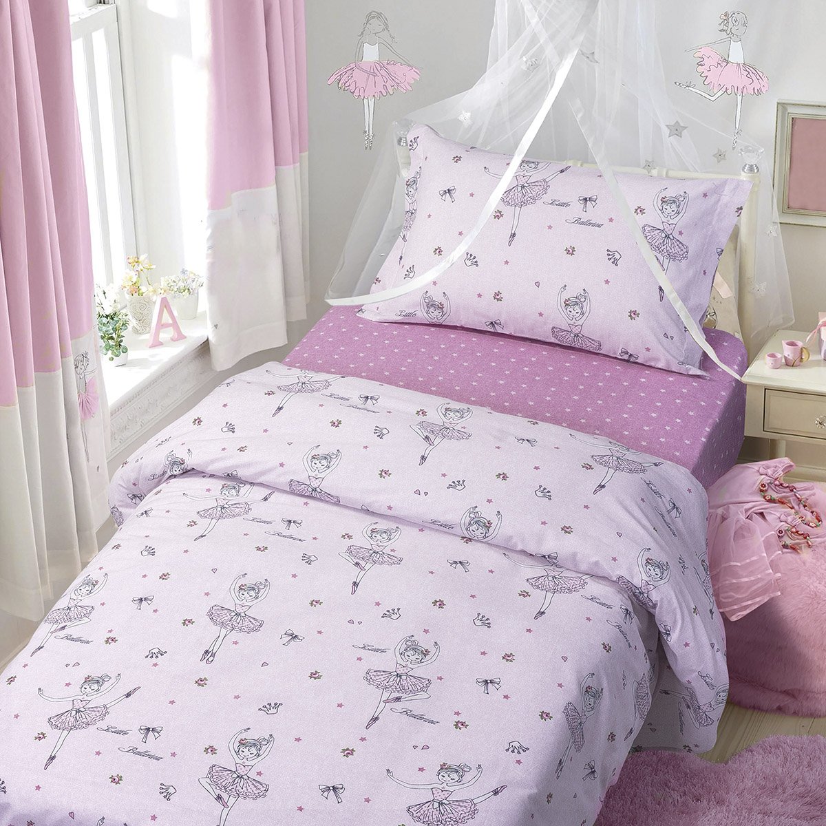 Modern,Bedroom.,Beautiful,Bedroom,Interior Σετ σεντόνια μονά Figure Art 6183 170x240 Ροζ,Φουξ Beauty Home - Image 1