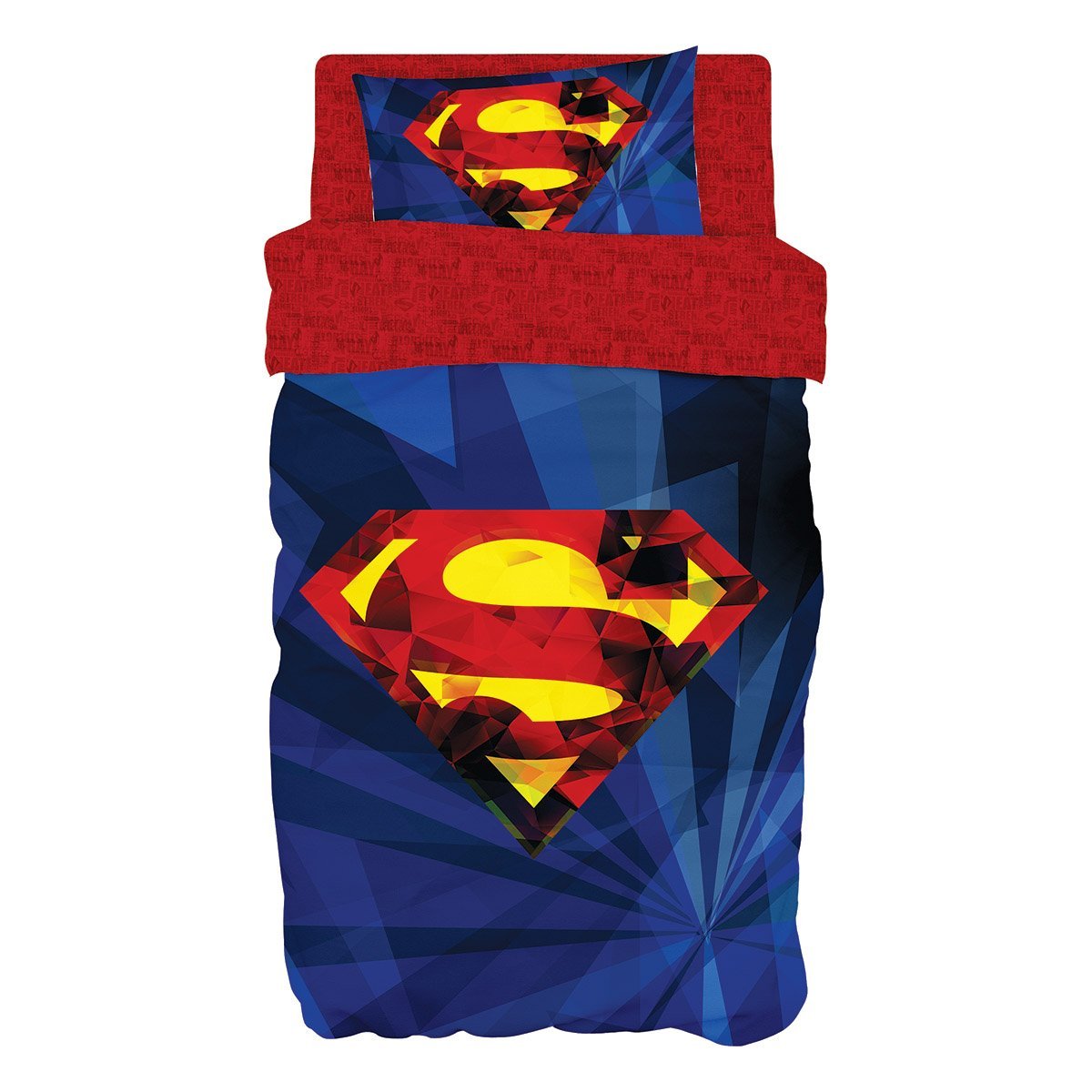 6187_sheet Σετ κουβερλί μονό Art 6187 Superman 160x240 Μπλε Beauty Home - Image 1