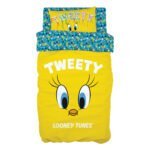 Σετ κουβερλί μονό Art 6191 Tweety 160x240 Κίτρινο   Beauty Home