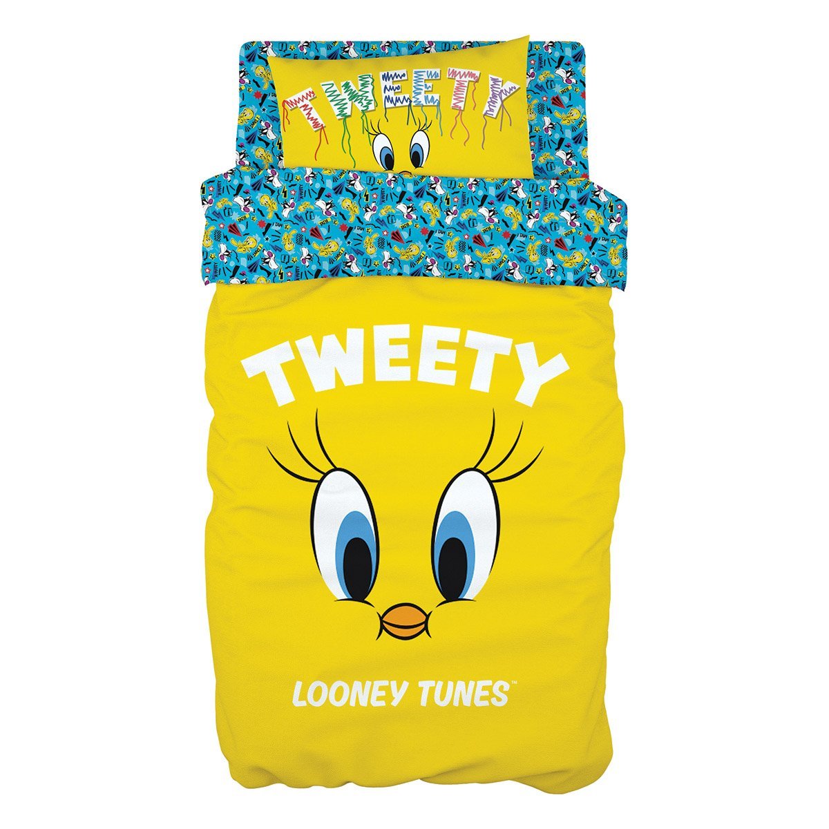 6191_sheet Σετ σεντόνια μονά Art 6191 Tweety 165x250 Κίτρινο Beauty Home - Image 1