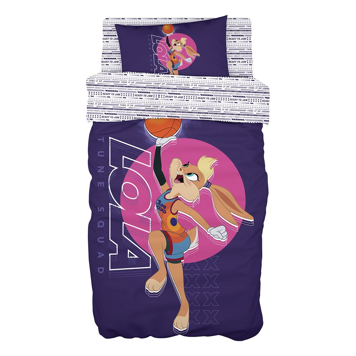 6193_sheet Σετ σεντόνια μονά Art 6193 Space Jam Lola 165x250 Εμπριμέ Beauty Home - Image 1