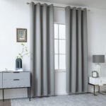 Κουρτίνα Blackout σκίασης με 8 κρίκους Art 8400  140x270 Ανθρακίτης   Beauty Home - Image 2