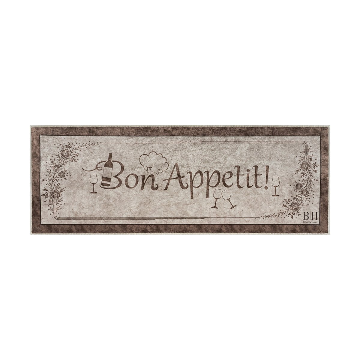 9051 Πατάκι κουζίνας 9051 0.60x1.60 Μπεζ,Καφέ Beauty Home - Image 1