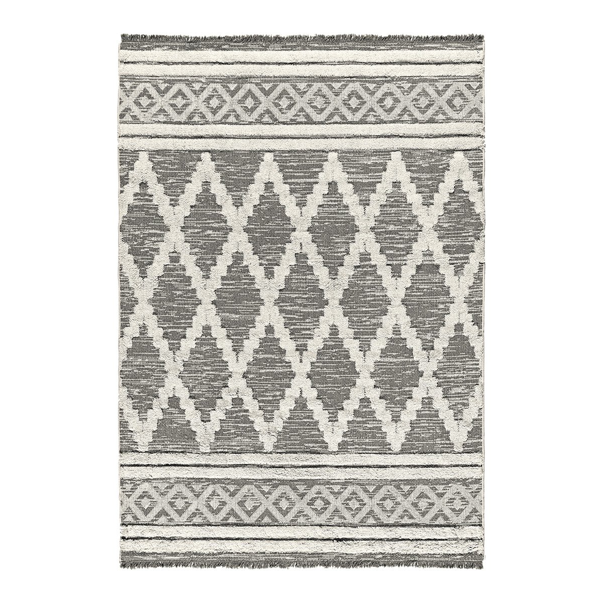 9235 Πατάκι βαμβακερό Morocotton 9235 75x150 Γκρι Beauty Home - Image 1