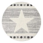 Ροτόντα Loop 133x133 Art 9559 Grey white Γκρι λευκό   Beauty Home