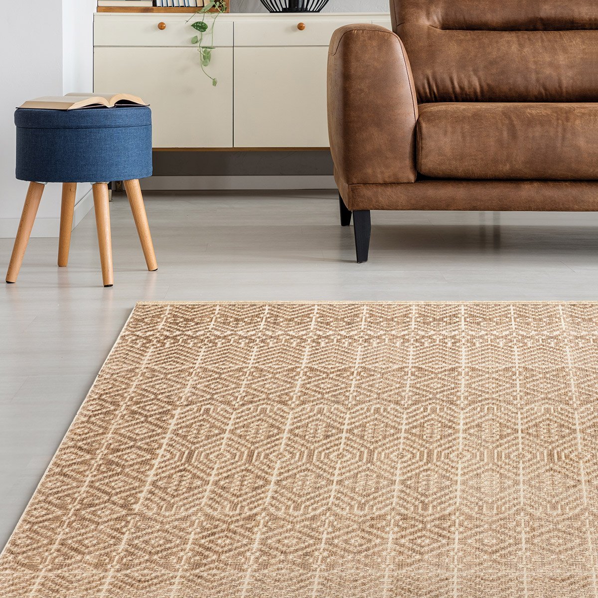 9820_Boutique Πατάκι Boutique Art 9820 80x150 Μπεζ Beauty Home - Image 1