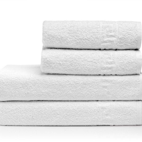 Πετσέτα Μπάνιου Ξενοδοχείου Gentle 500gsm Greek Border 100% Cotton 70x140 Λευκό   Beauty Home