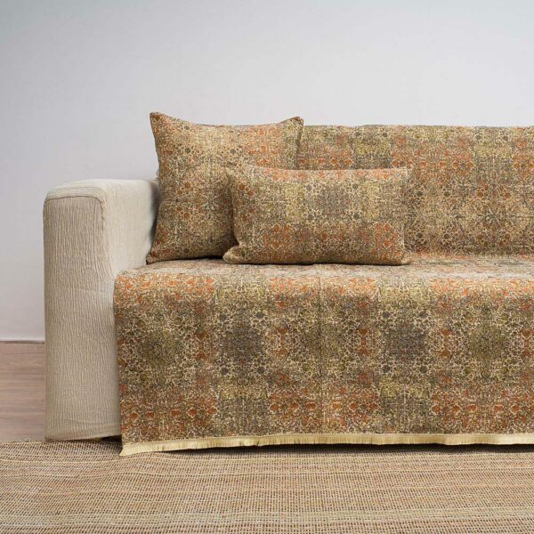 Ριχτάρι Πολυθρόνας (185X185) Cotone Jeremy Κεραμιδί