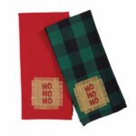 Χριστουγεννιάτικα Ποτηρόπανα Κουζίνας 50×70 Nef Nef Christmas Time Green-Red