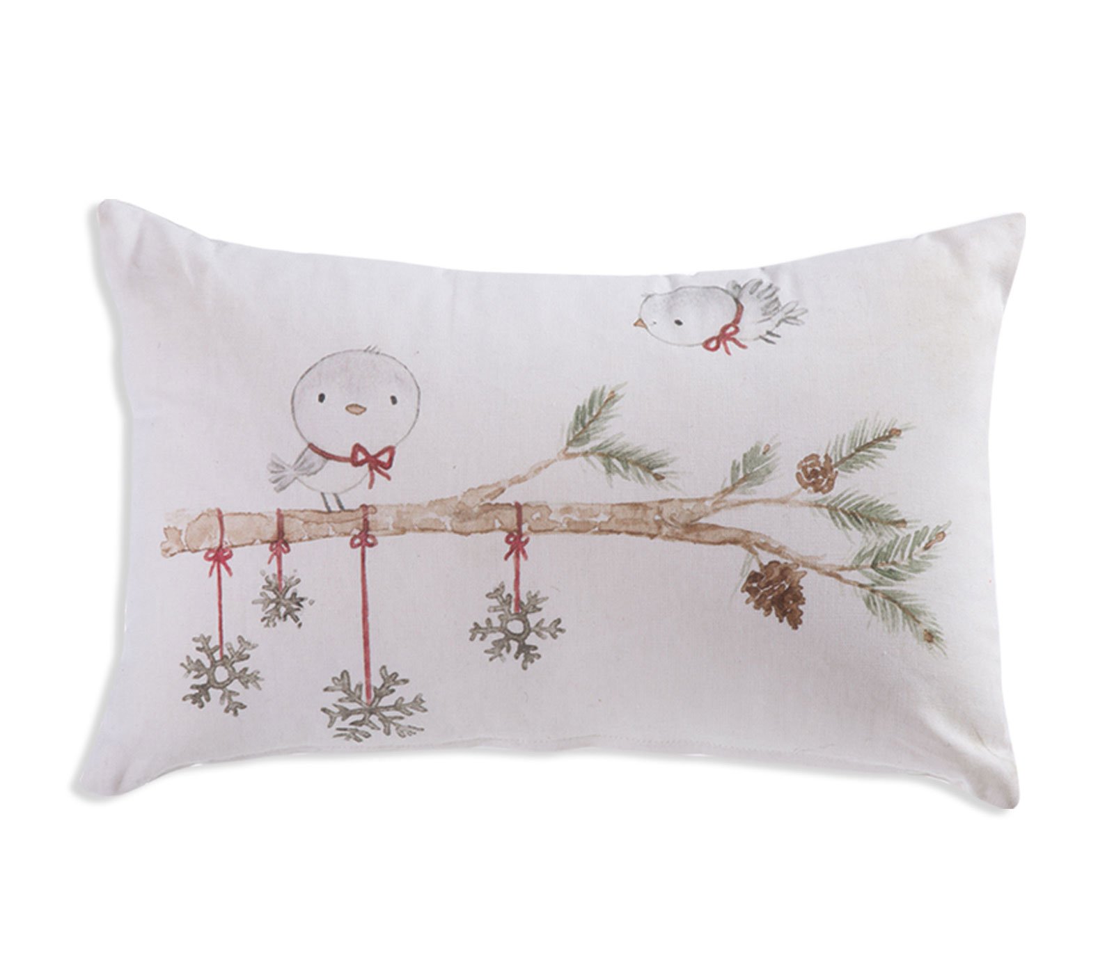 5205495538464 Χριστουγεννιάτικο Μαξιλάρι 30×45 Nef Nef Christmas Tweet White - Image 1