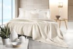 Κάλυμμα Κρεβατιού Υπέρδιπλο 240x260 Guy Laroche Nikki Cream