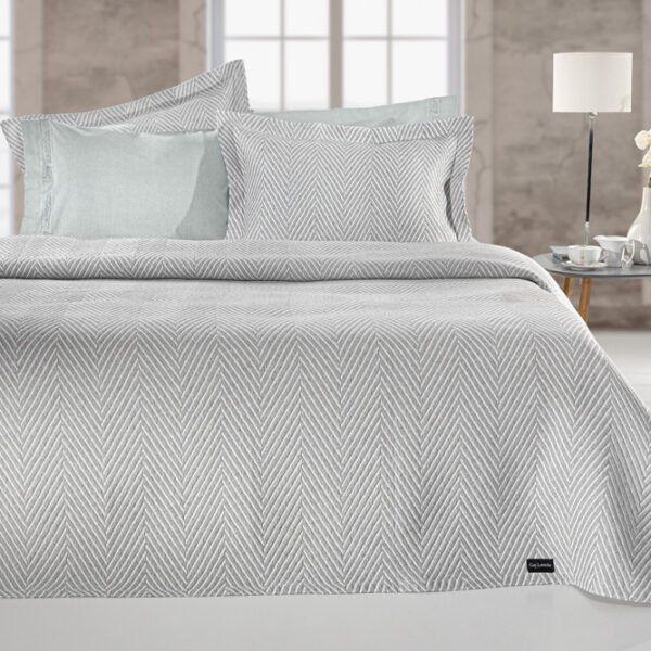 Κάλυμμα Κρεβατιού Υπέρδιπλο 245x260 Guy Laroche Vigo Silver