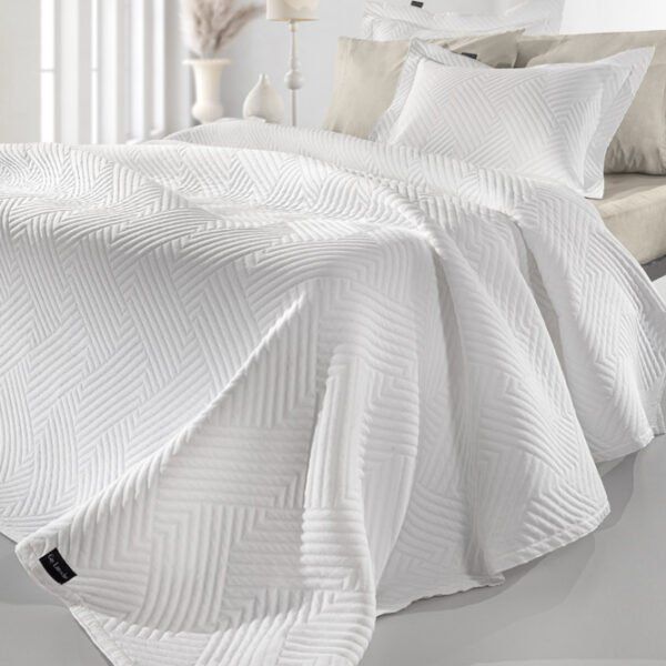 Κάλυμμα Κρεβατιού Υπέρδιπλο 245x260 Guy Laroche Lupo White