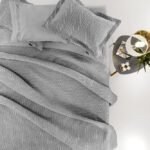 Κάλυμμα Κρεβατιού Ημίδιπλο 160x260 Guy Laroche Vigo Anthracite