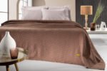 Κουβέρτα Πικέ Υπέρδιπλη 230x260 Guy Laroche Vivid Choco
