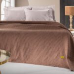 Κουβέρτα Πικέ Υπέρδιπλη 230x260 Guy Laroche Vivid Choco
