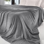 Κουβέρτα Ulta Soft Υπέρδιπλη 220x240 & Μαξιλαροθήκη 45x45 Διακόσμησης Guy Laroche Rombus Carbon