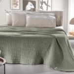 Κουβέρτα Πικέ Υπέρδιπλη 230x240 Guy Laroche Eternity Olive