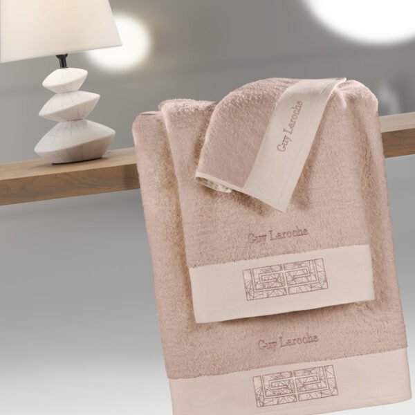 Σετ Πετσέτες 3 Τεμαχίων Guy Laroche Tetra Old Pink