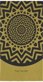 Πετσέτα Θαλάσσης 100x175 Guy Laroche Velour Printed 2101 Olive - Image 2