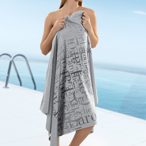 Πετσέτα Θαλάσσης 100x175 Guy Laroche Velour Printed 2103 Silver