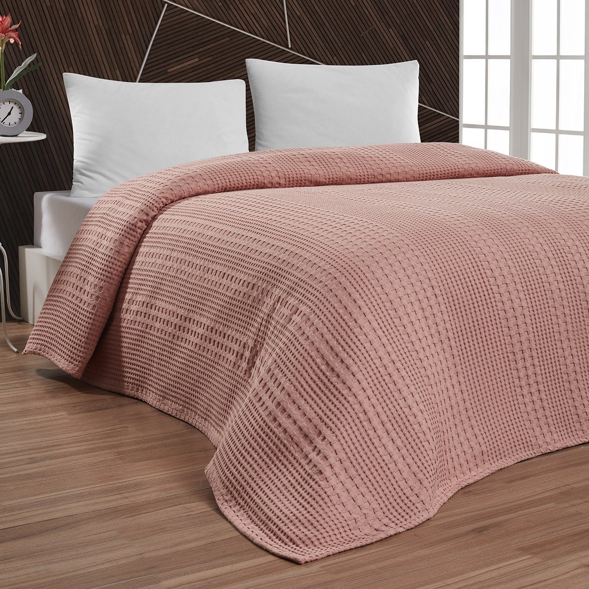 1995_peach Πικέ μονή Division Αrt 1995 Ροδακινί 170x240 Beauty Home - Image 1