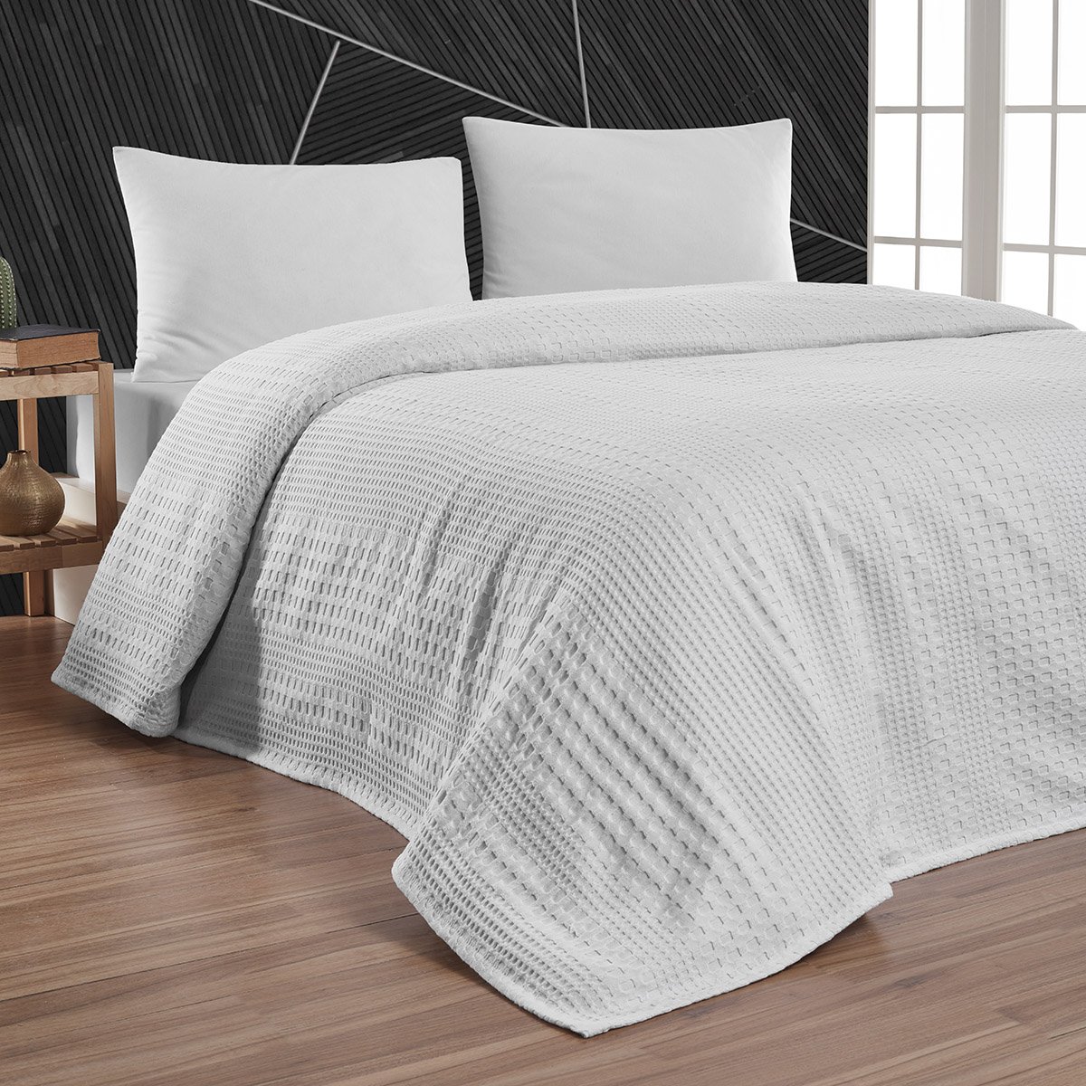 1995_white Πικέ μονή Division Αrt 1995 Λευκό 170x240 Beauty Home - Image 1