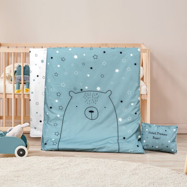 Σετ σεντόνια βρεφικά Bear Art 5185 120x160 Εμπριμέ   Beauty Home