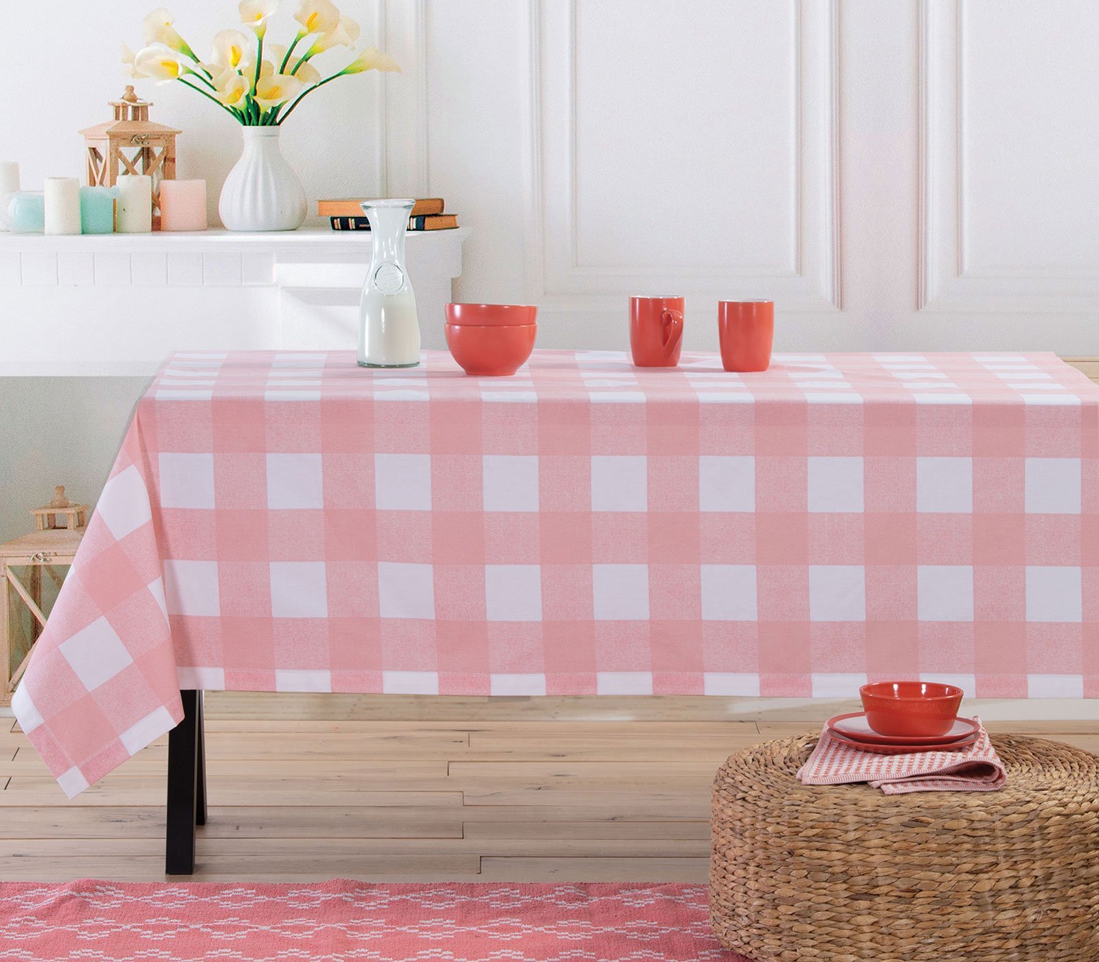 5205495543017 Αλέκιαστο Τραπεζομάντηλο 140×140 Nef Nef Henry Coral - Image 1