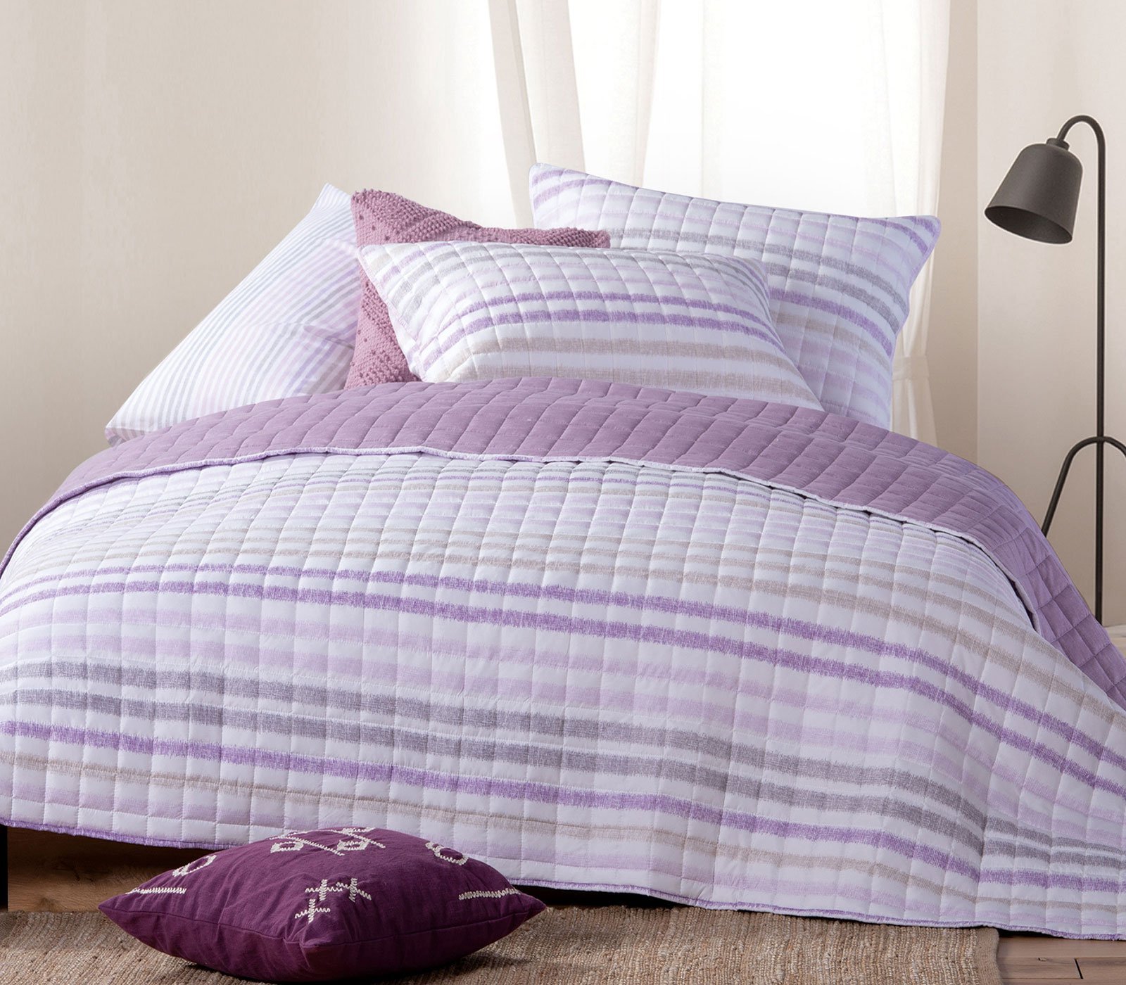 5205495544045 Κουβερλί Υπέρδιπλο 220×240 Nef Nef Miles Purple - Image 1